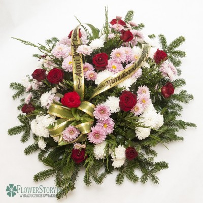 Wiązanka pogrzebowa "Róża i chryzantema"