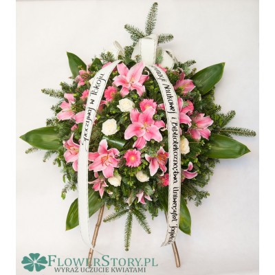 Wieniec pogrzebowy "Różowy"