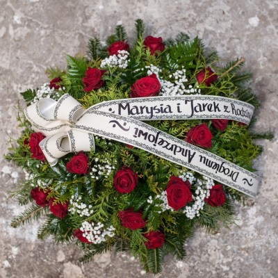 Wiązanka "Bordowa róża"