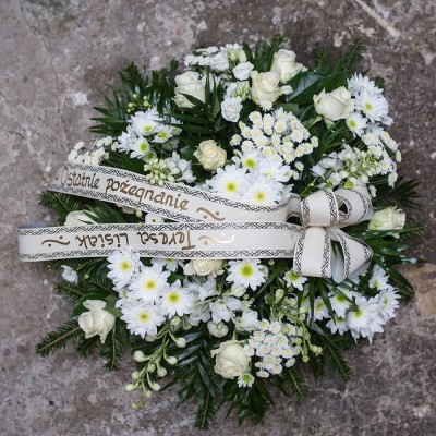Wiązanka pogrzebowa Białe kwiaty