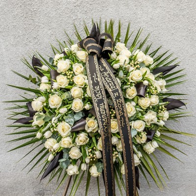 Wieniec pogrzebowy "Kremowy"